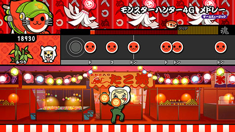 画像集#001のサムネイル/Wii U用ソフト「太鼓の達人 特盛り!」が本日発売。「モンハン4G」「アイカツ!」とのコラボコンテンツなど,発売に合わせて配信されたDLCを紹介