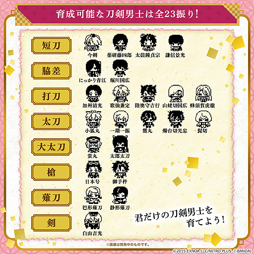 画像集#003のサムネイル/「刀剣乱舞-ONLINE-」コラボたまごっち，その名も“とうらぶっち”全5種の予約受付が本日スタート
