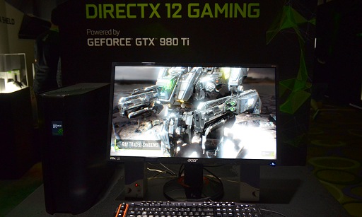 画像集 No.010のサムネイル画像 / ［COUMPUTEX］NVIDIA私設ブースレポート。NVIDIAの今年の「本気！」は「VR」「GTX 980 Ti」「G-SYNC」の3本柱だ