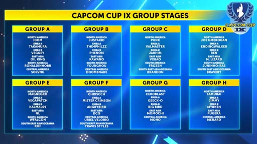 画像集 No.001のサムネイル画像 / 「ストV」世界最強を決める大会「CAPCOM CUP IX」の予選グループが決定