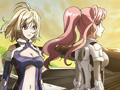 「クロスアンジュ 天使と竜の輪舞tr.」は全10チャプターで描かれる。パラメイル同士での戦いに発展していくなか,ナオミの選択で物語が変化する