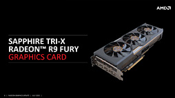画像集 No.008のサムネイル画像 / AMD，「Radeon R9 Fury」のスペックを発表。「Fiji」の空冷対応版はメーカー想定売価549ドル（税別）で14日発売