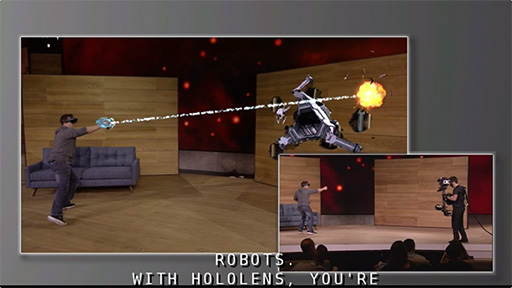 画像集 No.004のサムネイル画像 / Microsoft,複合現実対応型HMD「HoloLens」の開発者向けエディションを2016年第1四半期に3000ドルで発売
