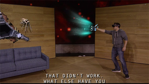 画像集 No.005のサムネイル画像 / Microsoft,複合現実対応型HMD「HoloLens」の開発者向けエディションを2016年第1四半期に3000ドルで発売