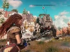 「Horizon Zero Dawn」のプレイムービーが公開。恐竜型の巨大マシン「サンダージョー」との激しいバトルに注目