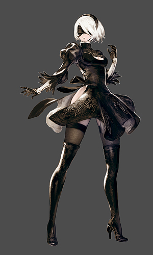 画像集 No.004のサムネイル画像 / 「ニーア」シリーズ最新作のタイトル名は「NieR Automata」(ニーア オートマタ)。主人公「2B」のアクションを確認できるトレイラーが公開