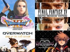 スクエニが期間限定セールをPS Storeで実施。「DQ XI」や「FF XV PE」が4000円引き,「オーバーウォッチ」50%オフなど35商品が対象