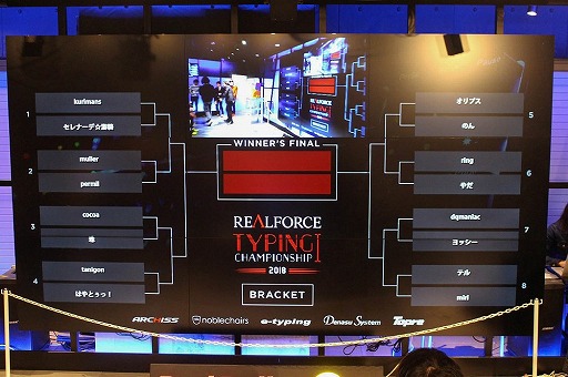 画像集 No.007のサムネイル画像 / 「REALFORCE TYPING CHAMPIONSHIP 2018」をレポート。スピードと正確性の両方を重視したタイピング日本一を決める大会で,猛者達がその腕を競い合った