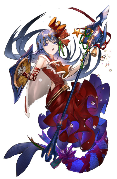 画像集 No.002のサムネイル画像 / 「グリムノーツ Repage」，女神キュベリエや人魚姫たちがクリスマス衣装で登場。2020年1月には公式番組の配信も