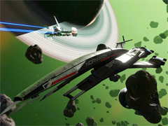 「No Man’s Sky」に「Mass Effect」の宇宙船「SSV Normandy SR-1」が登場。フリゲート艦隊に加えられるように