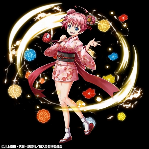 画像集#001のサムネイル/「グラサマ」×「転スラ」コラボの後編がスタート。新年より着物をまとったリムルらが登場