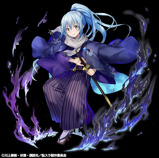 画像集#004のサムネイル/「グラサマ」×「転スラ」コラボの後編がスタート。新年より着物をまとったリムルらが登場