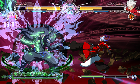画像集 No.018のサムネイル画像 / コンシューマ機版「BLAZBLUE CENTRALFICTION」,ストーリーモードクリアなどで解放されるプレイアブルキャラ「スサノオ」の情報が公開