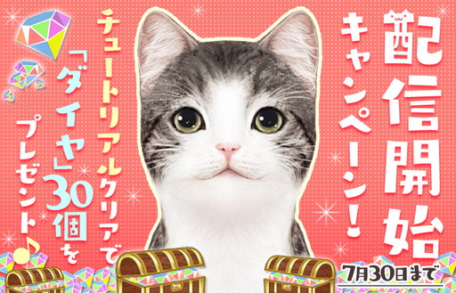 画像集 No.007のサムネイル画像 / iOS版「てのひらニャンコ」が配信開始。Android版は7月上旬のリリースを予定