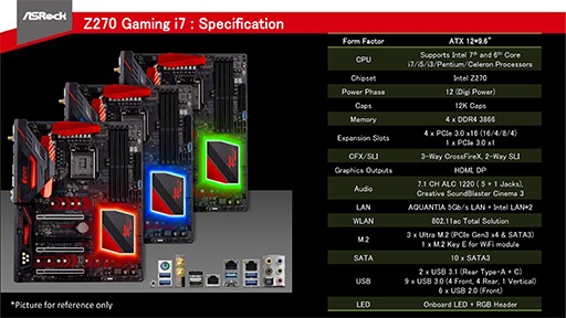 画像集 No.008のサムネイル画像 / Kaby Lake-S対応のIntel 200シリーズチップセット搭載マザーボードが各社から一斉に発表。販売は1月6日から