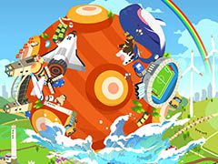 塊魂の新作「タップマイ塊魂 - ロマンチック暇つぶし」がスマホ向けに配信開始。塊をどれだけ大きくできるかに挑戦だ