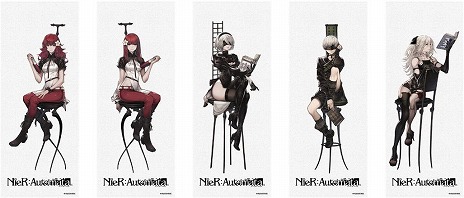 画像集 No.007のサムネイル画像 / 「NieR:Automata」×日販コラボが2月26日から全国の書店576店舗で開催。2Bと9Sの等身大アクリルスタンドの受注販売も実施