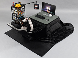 画像ギャラリー No.004のサムネイル画像 / 布団やこたつから出ずにゲームをしたい。そんな願いを「Bauhutte」を使ってかなえる,「あったかゲーミング要塞化レイアウト」を公開