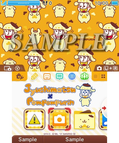 画像集 No.002のサムネイル画像 / 「おそ松さん」と「サンリオキャラクターズ」がコラボした3DS用テーマを配信