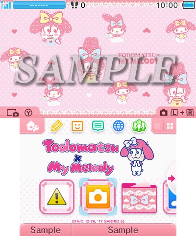 画像集 No.003のサムネイル画像 / 「おそ松さん」と「サンリオキャラクターズ」がコラボした3DS用テーマを配信