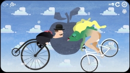 画像集 No.008のサムネイル画像 / ほぼ裸の男が自転車で駆け抜ける。iOS向けアクションゲーム「Icycle: On Thin Ice」を紹介する「(ほぼ)日刊スマホゲーム通信」第1262回
