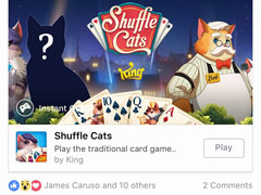 Facebook,メッセージアプリ「Messenger」やニュースフィード上で手軽にゲームが楽しめる新機能「Instant Games」のサービスをスタート