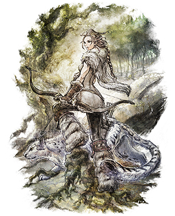 画像集 No.002のサムネイル画像 / 「OCTOPATH TRAVELER」,紹介映像4月編を補完する,ハンイットとテリオンの詳細や,フィールドコマンド「正道」「邪道」などの情報が公開に