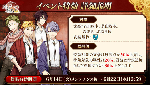 画像集#003のサムネイル/「文豪とアルケミスト」，アプリ版5周年を記念した各種キャンペーンを開催