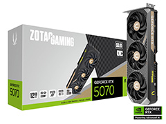 ZOTACからGeForce RTX 5070搭載カード2製品が発売。約305mmの大型クーラー搭載モデル