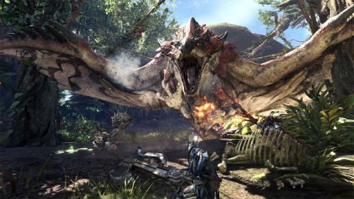 画像集 No.022のサムネイル画像 / ［gamescom］「MONSTER HUNTER: WORLD」の最新スクリーンショットが公開。古代樹の森や大蟻塚の荒地に生息するモンスターが確認できる