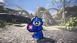 画像集 No.005のサムネイル画像 / 「MONSTER HUNTER: WORLD」でロックマンとハンティング。カプコンの名作アクション「ロックマン」とのコラボを発表