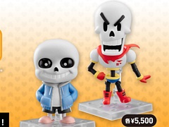 「UNDERTALE」公式グッズ,サンズ/パピルスのねんどろいどやスカート,スリップマット,アートブック付きCDを本日販売開始
