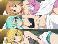 「ソードアート・オンライン フェイタル・バレット」の“添い寝”イベントシーンが公開。GGO衣装の「エギル」「クライン」「プレミア」も紹介