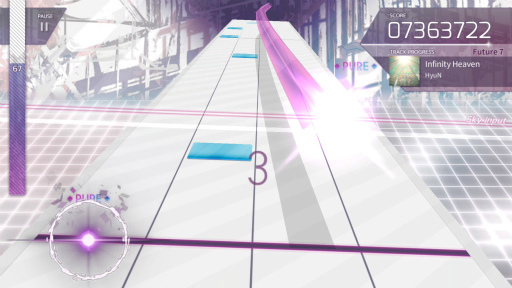 画像集 No.007のサムネイル画像 / 上下のラインで音楽を奏でる。スマホ向けリズムゲーム「Arcaea」を紹介する「(ほぼ)日刊スマホゲーム通信」第1516回