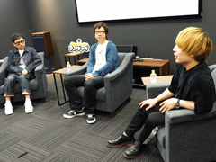 中田ヤスタカ氏×田中秀幸氏×石田礼輔氏が語る“DJノブナガとかいろんな話”。音楽と映像とゲームの業界人が集まると,こんな感じ