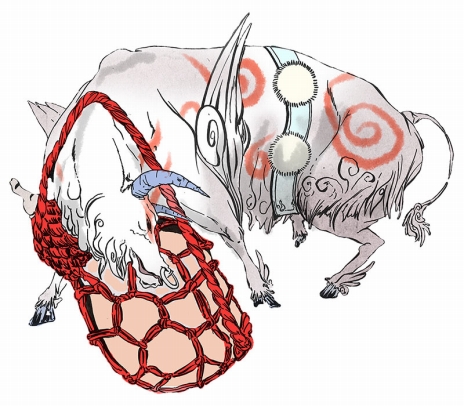 画像集 No.018のサムネイル画像 / 「大神 絶景版」6週連続公開ムービーの最終回では,筆しらべ「壁足」「迅雷」「吹雪」,妖怪「ヤマタノオロチ」を紹介
