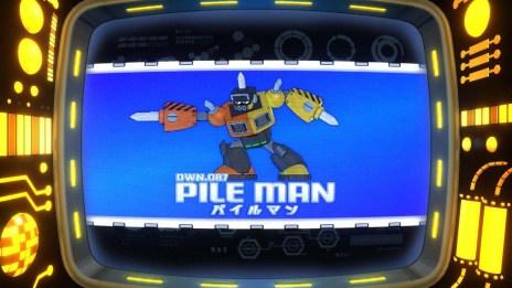 画像集 No.005のサムネイル画像 / 「ロックマン11 運命の歯車!!」,ボスキャラクター「パイルマン」が公開。高速突進攻撃が得意な建築支援ロボット