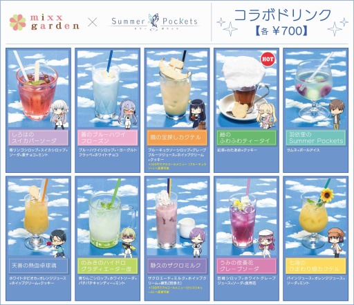 画像集 No.011のサムネイル画像 / Key20周年コラボカフェ第一弾「Summer Pockets 1st anniversary」が本日よりmixx gardenで開催