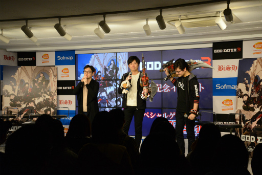 画像集 No.002のサムネイル画像 / 「GOD EATER 3」発売記念イベントレポート。OPテーマ「stereo future」を歌うBiSHが登場し,開発陣とトークを展開した