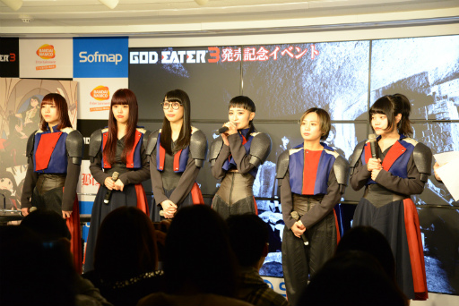 画像集 No.003のサムネイル画像 / 「GOD EATER 3」発売記念イベントレポート。OPテーマ「stereo future」を歌うBiSHが登場し,開発陣とトークを展開した