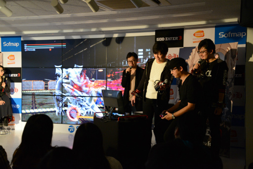 画像集 No.012のサムネイル画像 / 「GOD EATER 3」発売記念イベントレポート。OPテーマ「stereo future」を歌うBiSHが登場し,開発陣とトークを展開した