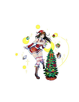 画像集 No.004のサムネイル画像 / 「世紀末デイズ」のクリスマスイベントが12月21日にスタート。羽間緑ら3キャラクターのクリスマスコスチューム画像を4Gamerで独占公開