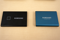 画像集#002のサムネイル/NVMe/PCIe内部接続のSamsung製外付けSSD「Portable SSD T7 Touch」が2月下旬に国内発売に。指紋認証センサーも搭載
