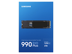 最大容量4TBのPCIe 5.0 x2対応M.2 SSD「Samsung SSD 990 EVO Plus」発売。上位モデルに匹敵する高速読み書きが特徴だ