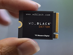 携帯型ゲームPCの内蔵SSDに最適と謳うM.2 2230サイズの小型SSD「WD_BLACK SN770M NVMe SSD」が10月中旬に発売