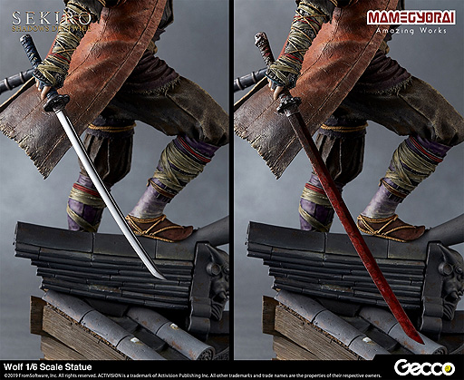 画像集#007のサムネイル/「SEKIRO」主人公・狼の1/6スケール スタチューが登場。体のラインや忍義手,そして台座まで,ディテールにこだわった造形に