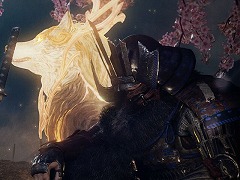 「仁王2」のティザーサイトがオープン。桜の下に佇む鎧武者と光を放つ獣が描かれたビジュアルも公開に