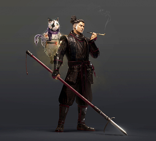 画像集 No.001のサムネイル画像 / 「仁王2」に登場する武将「真柄直隆」と先代「服部半蔵」,そして「本多忠勝」のスクリーンショットとキャラクター画像が公開
