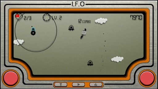 画像ギャラリー No.004のサムネイル画像 / 電子ゲームを彷彿とさせるレトロ調のシューティングゲーム「I.F.O」を紹介する「（ほぼ）日刊スマホゲーム通信」第1743回