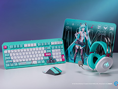 初音ミクコラボモデルのゲーマー向けキーボードやワイヤレスマウス,ヘッドセットにマウスパッドがASUSから登場